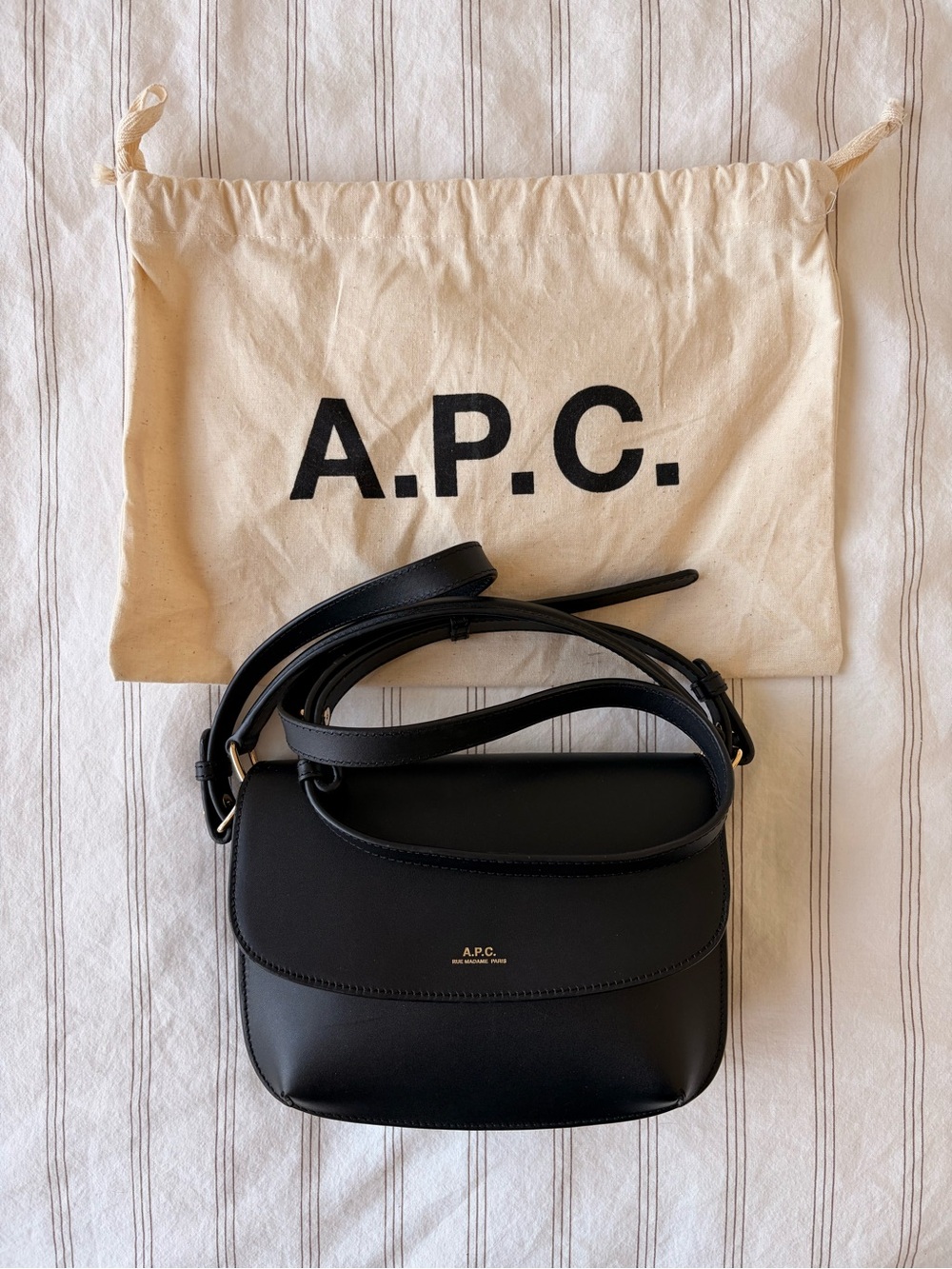 A.P.C. Sarah Shoulder Minibag — Black, Like New